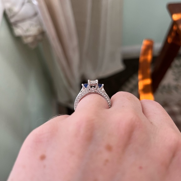 Diamond and Sapphire Engagement Ring! (Brand new, never worn or proposed with!) - Picture 6 of 11